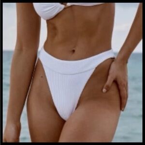 Monday swimwear white sand crinkle Argentina bottoms